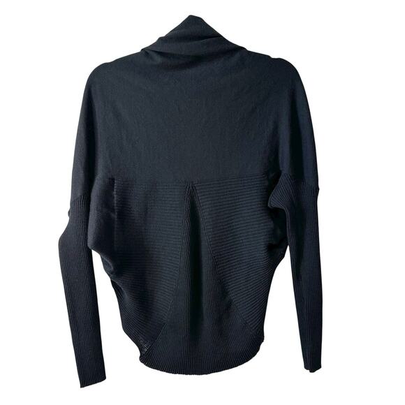 Eileen Fisher Women’s 100% Wool Open Cocoon Cardigan Black Size Small with FLAW - Picture 2 of 10